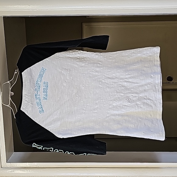NWOT Harley Davidson Nassau baseball shirt.  Tote 4. - Picture 2 of 6